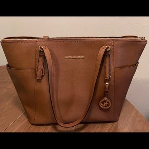 Brown Michael Kors large tote shoulder bag
